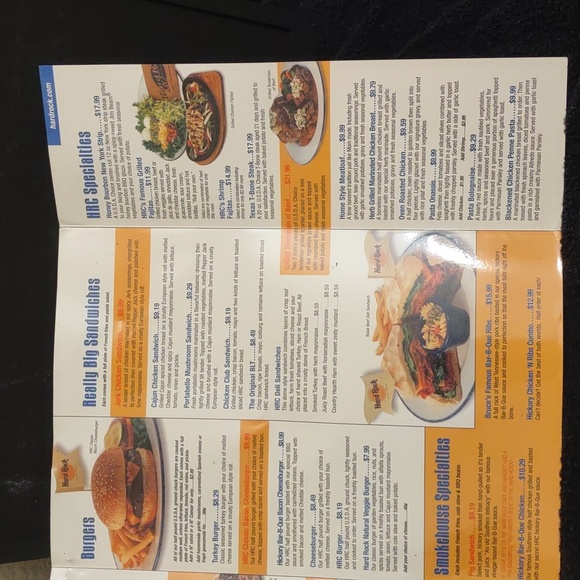 USED HARD ROCK CAFE MENU 2001 HAS WEAR AS SEEN IN PHOTOS - Picture 8 of 11